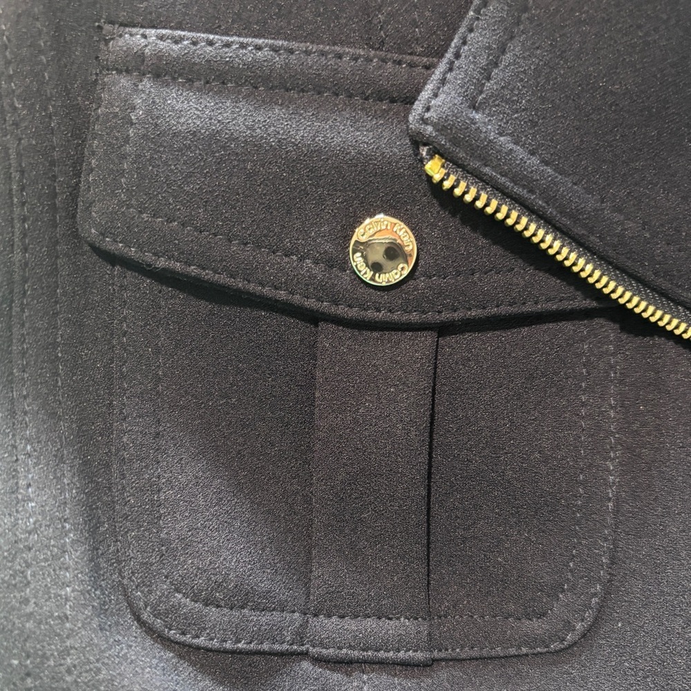 Calvin Klein Black Dress with Branded Ribbon Detail - Picture 12 of 16